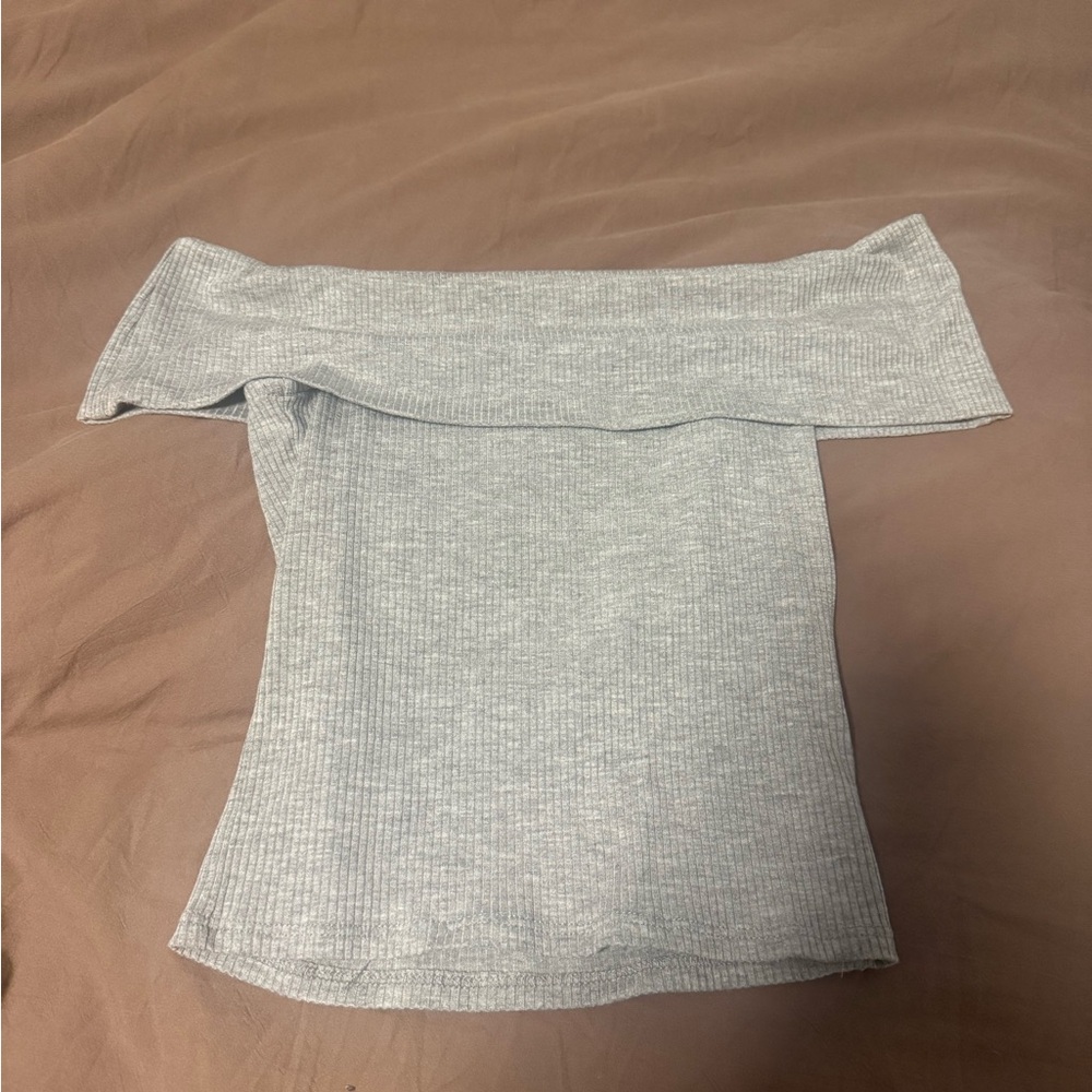 RSQ Heather Gray Ribbed Top